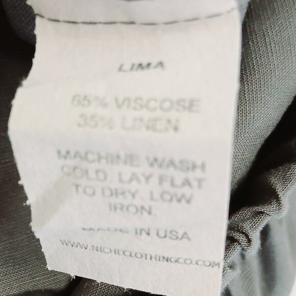 Niche Nilgun Derman SZ L Linen Blend Pull On Trousers Lagenlook - Picture 6 of 8